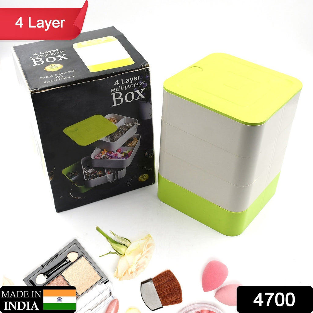 4-Layer Rotating Jewelry Box, Earring Organizer