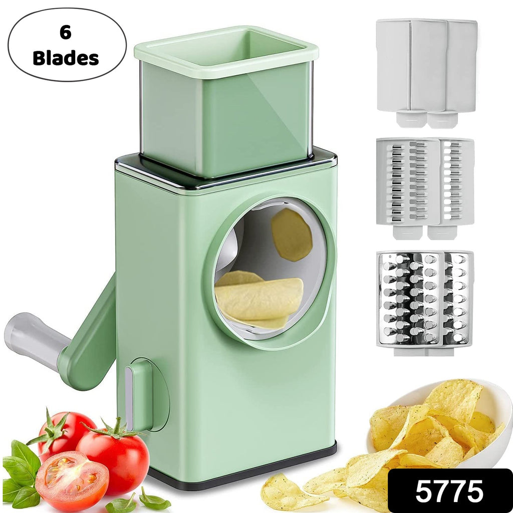 Stainless Steel Vegetable Chopper with 6 Blades