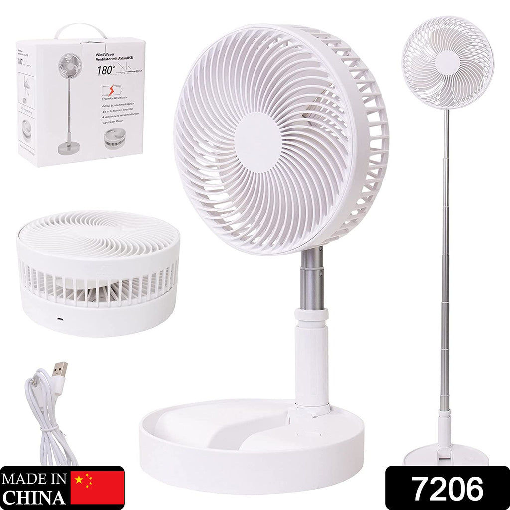 Adjustable Foldable Desktop Fan, Silent & Portable