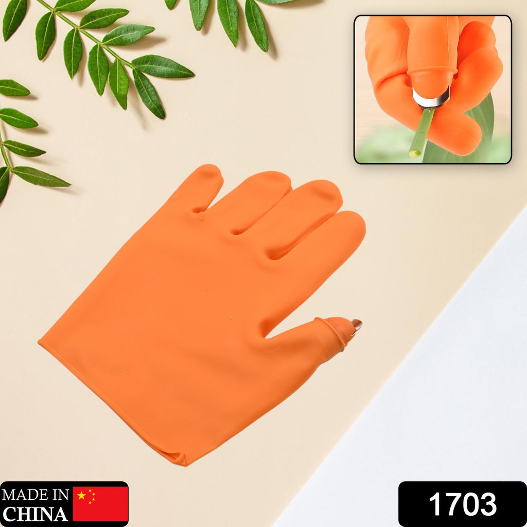 Silicone Thumb Knife Gloves for Cutting and Harvesting