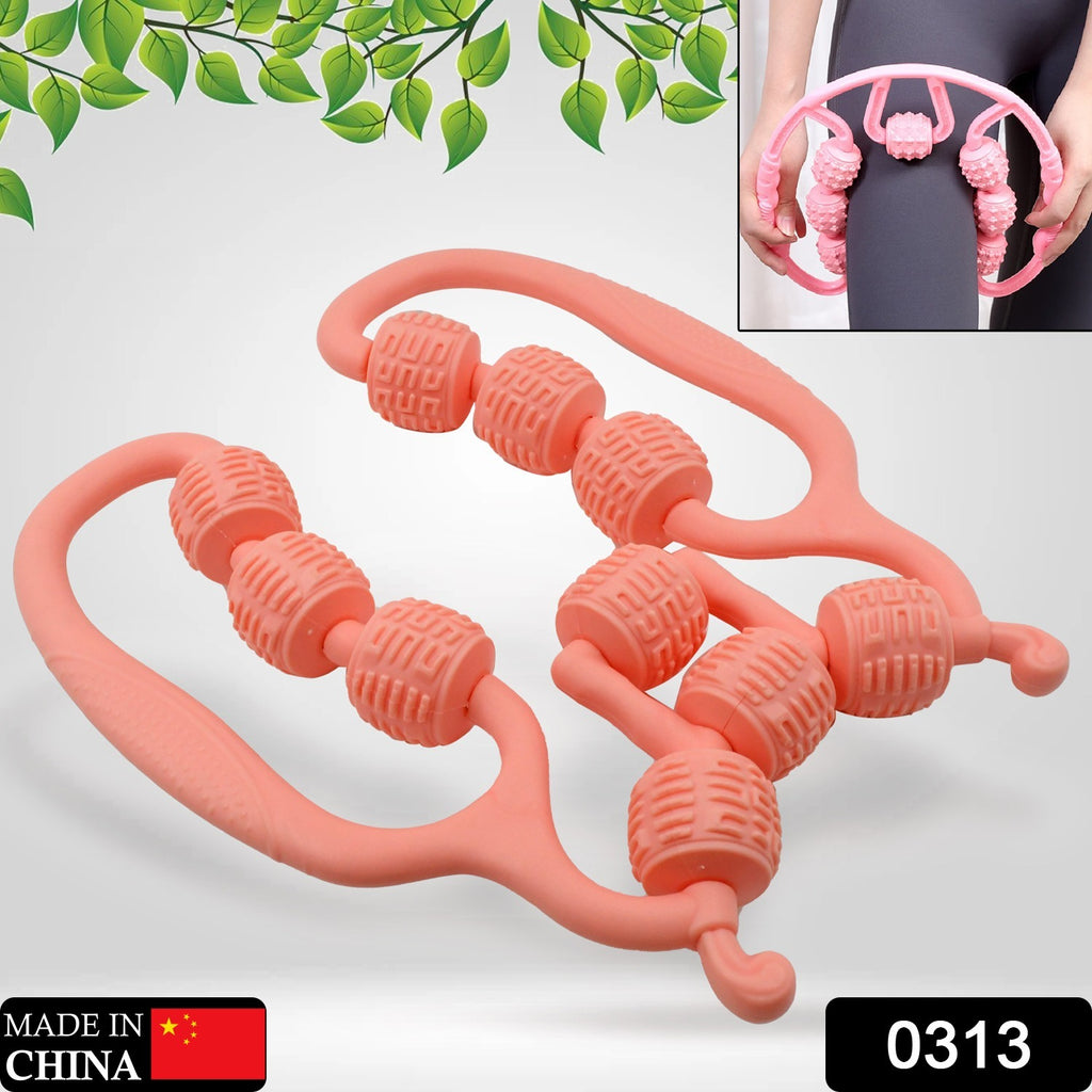 10-Wheel Muscle Massage Roller for Soreness Relief (1pc)