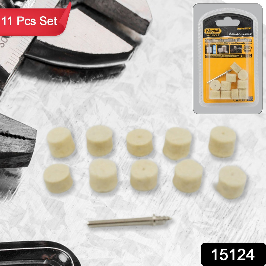 Rotary Tool Accessory Wool Felt Polishing Pads (11 Pcs)