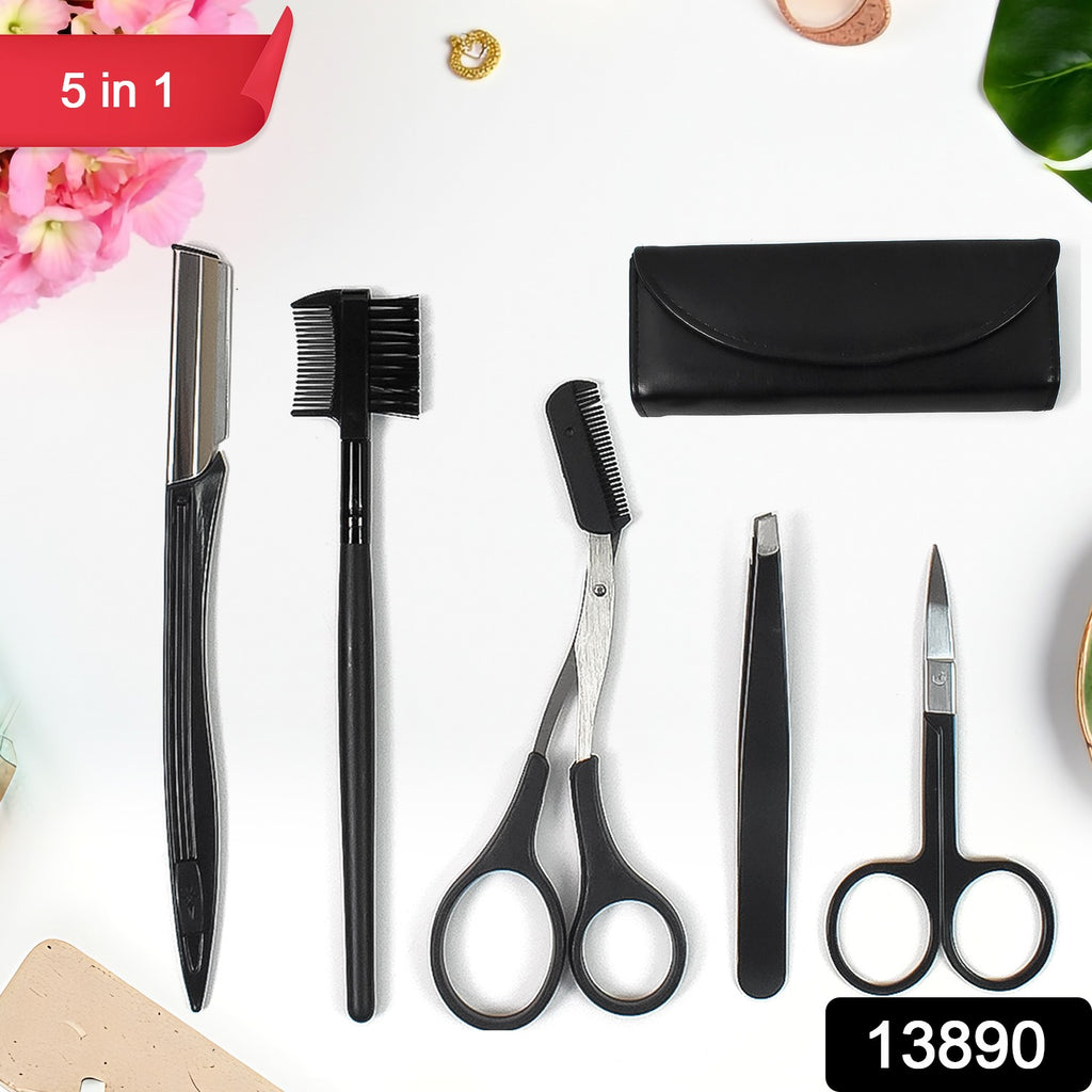 Eyebrow Kit 5-in-1 Tweezers Set for Shaping (1 Set)
