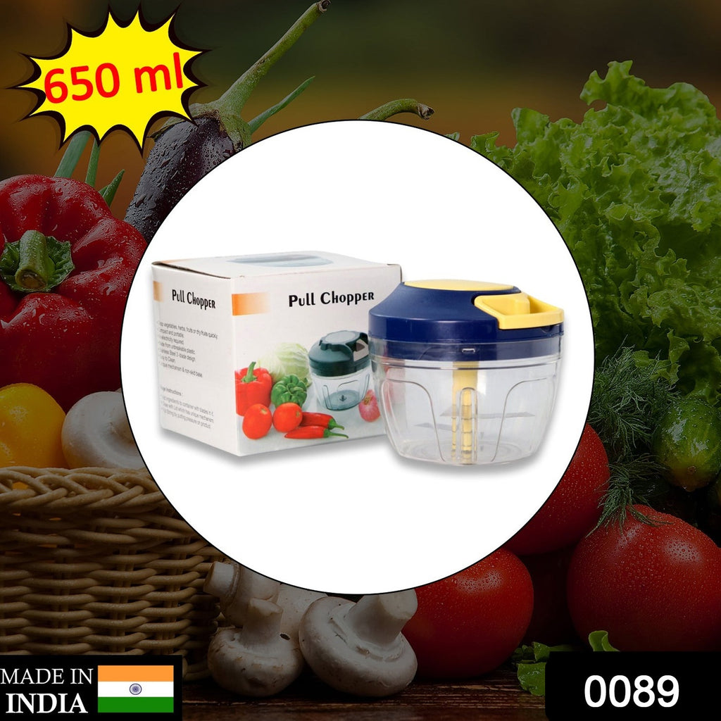 Chopper with 4 Blades for Easy Vegetable & Fruit Chopping