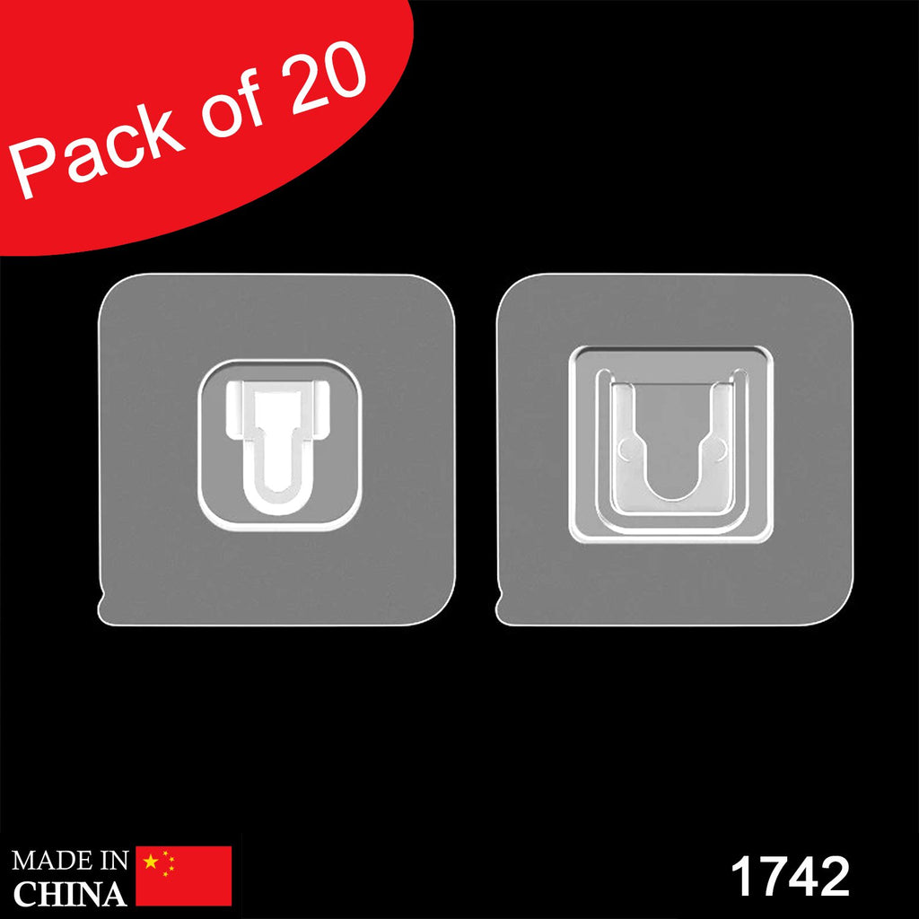 Magic Adhesive Wall Hooks Heavy Duty Hooks (Pack of 20)