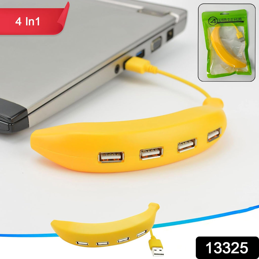 Banana Shape USB Hub 4-Port USB Splitter (1 Pc)