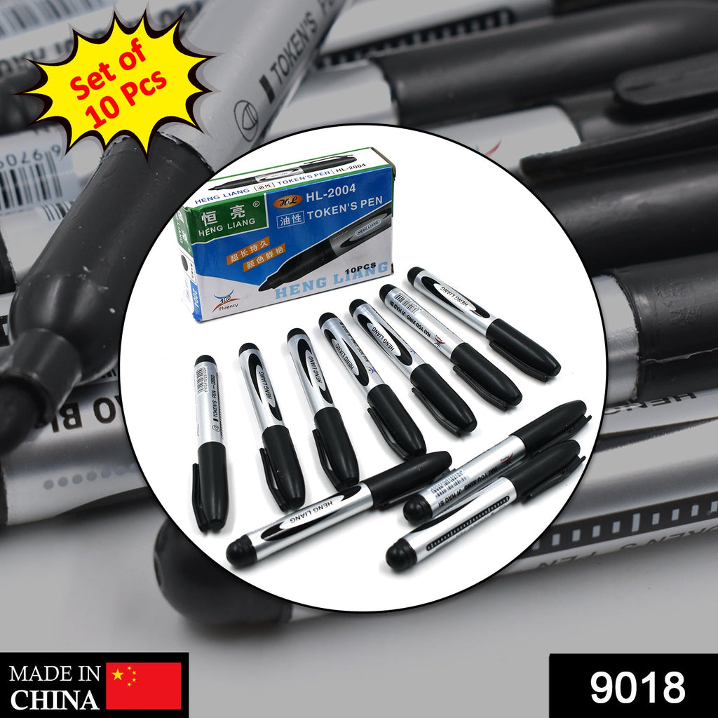 Black Marker Set For Schools Colleges (10 Pcs)