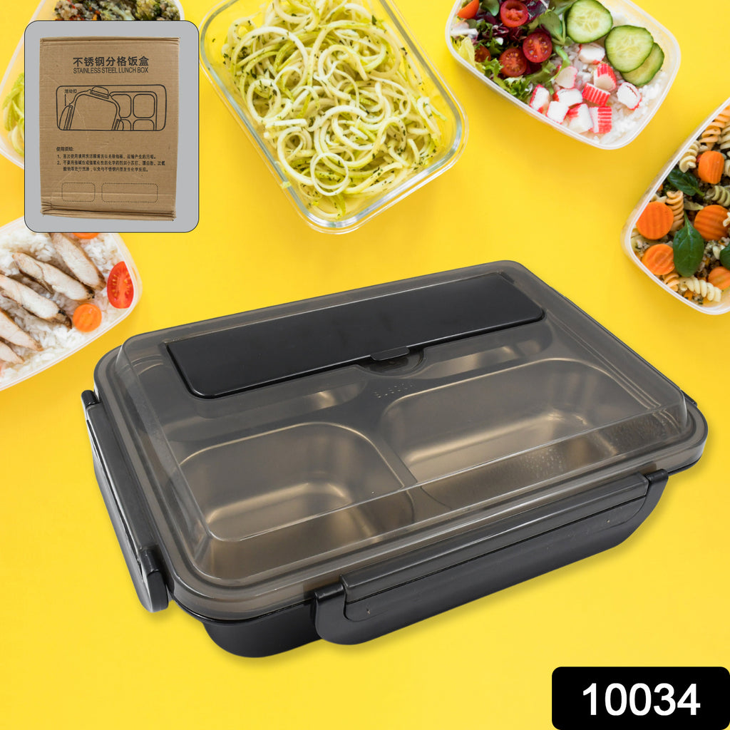 4-Compartment Insulated Stainless Steel Lunch Box