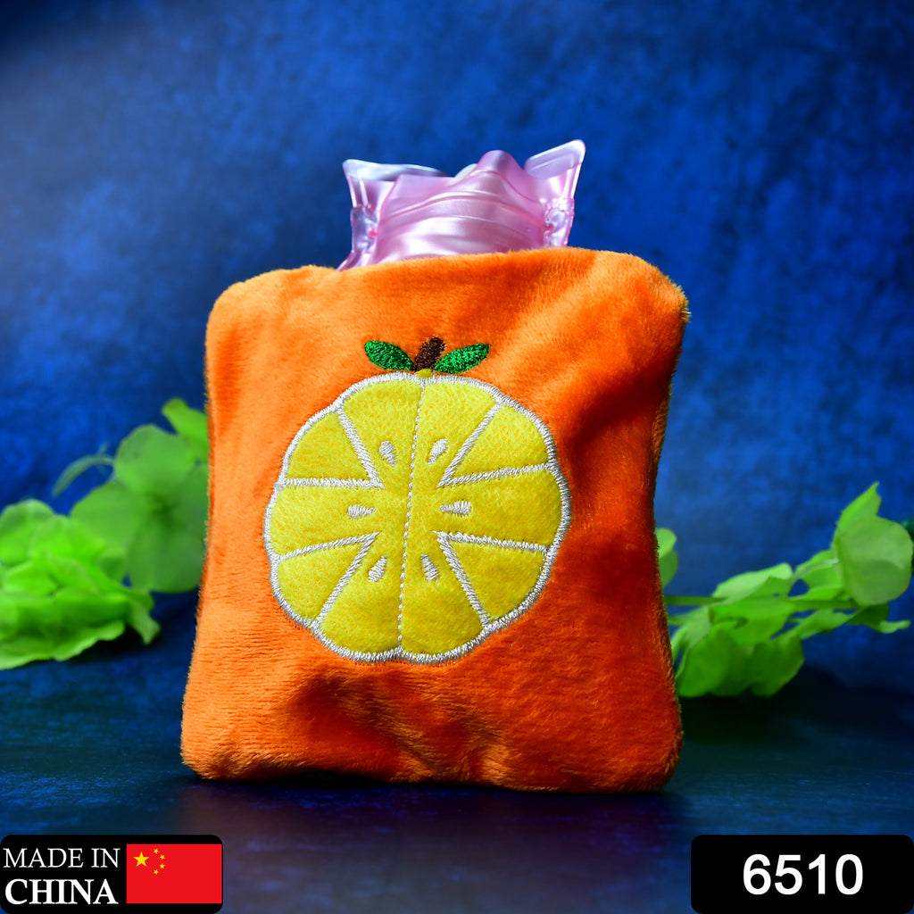 Small Orange Hot Water Bag for Pain Relief (Cover)