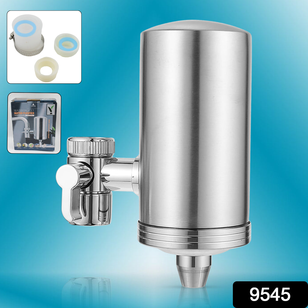 Stainless Steel Faucet Mount Water Filter (1 Set)