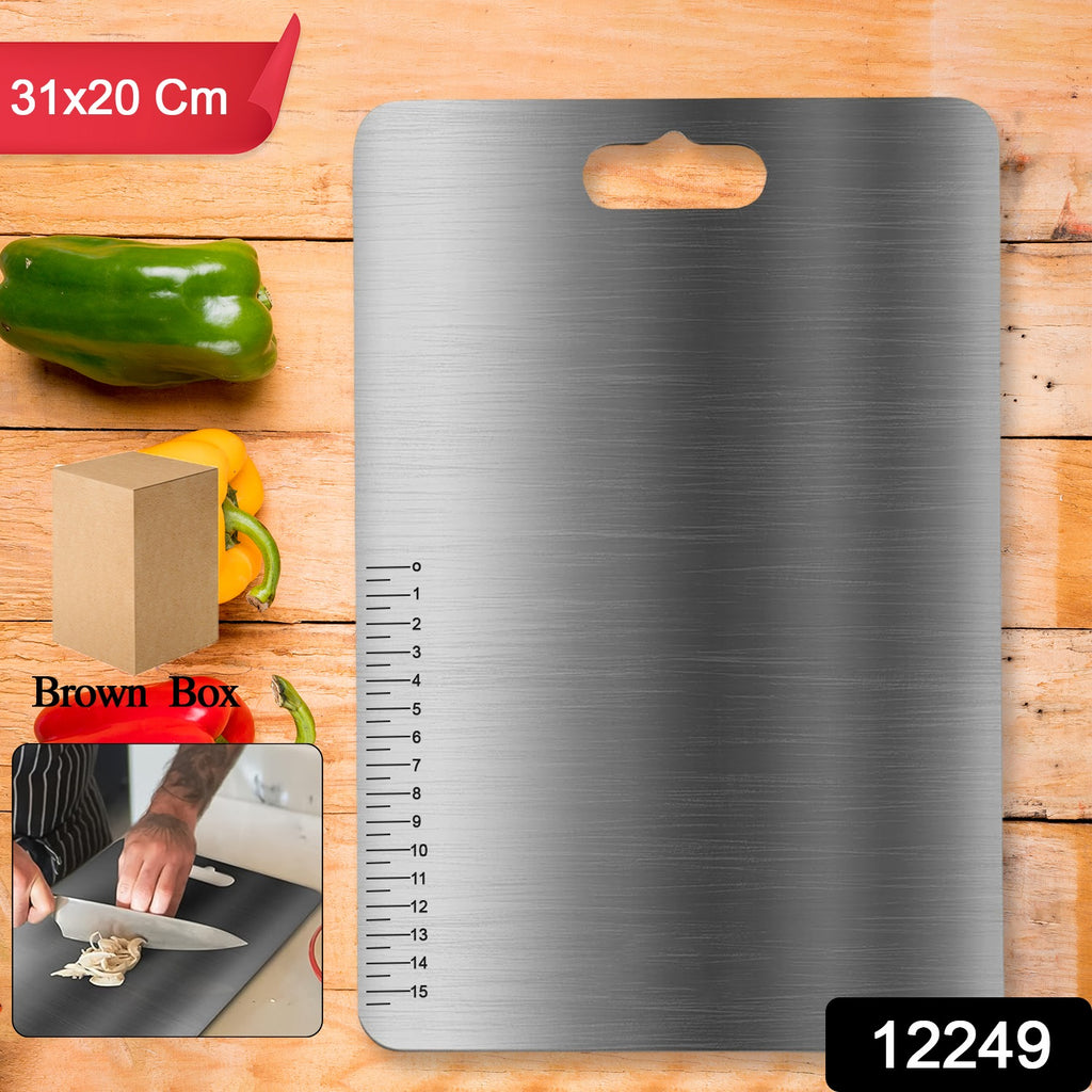 Stainless Steel Vegetable & Fruit Chopping Board (31x20cm)