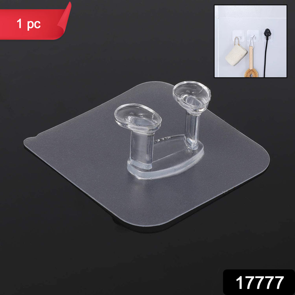 Transparent Self-Adhesive Hook for Wall Mounting (1 Pc)