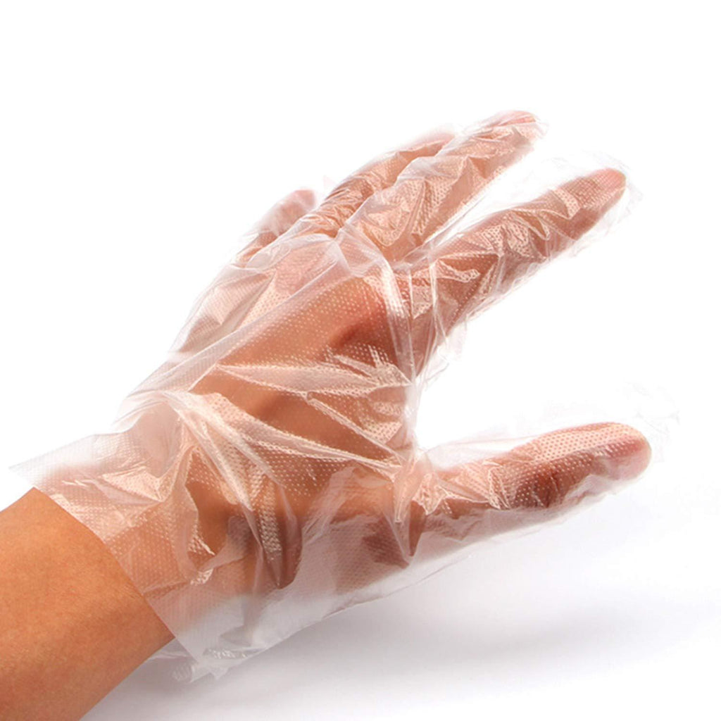 Disposable Transparent Gloves (White, 100 Pcs)