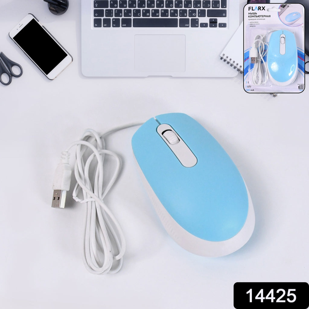 3 Button Ergonomic Design Wired Mouse 1 Pc