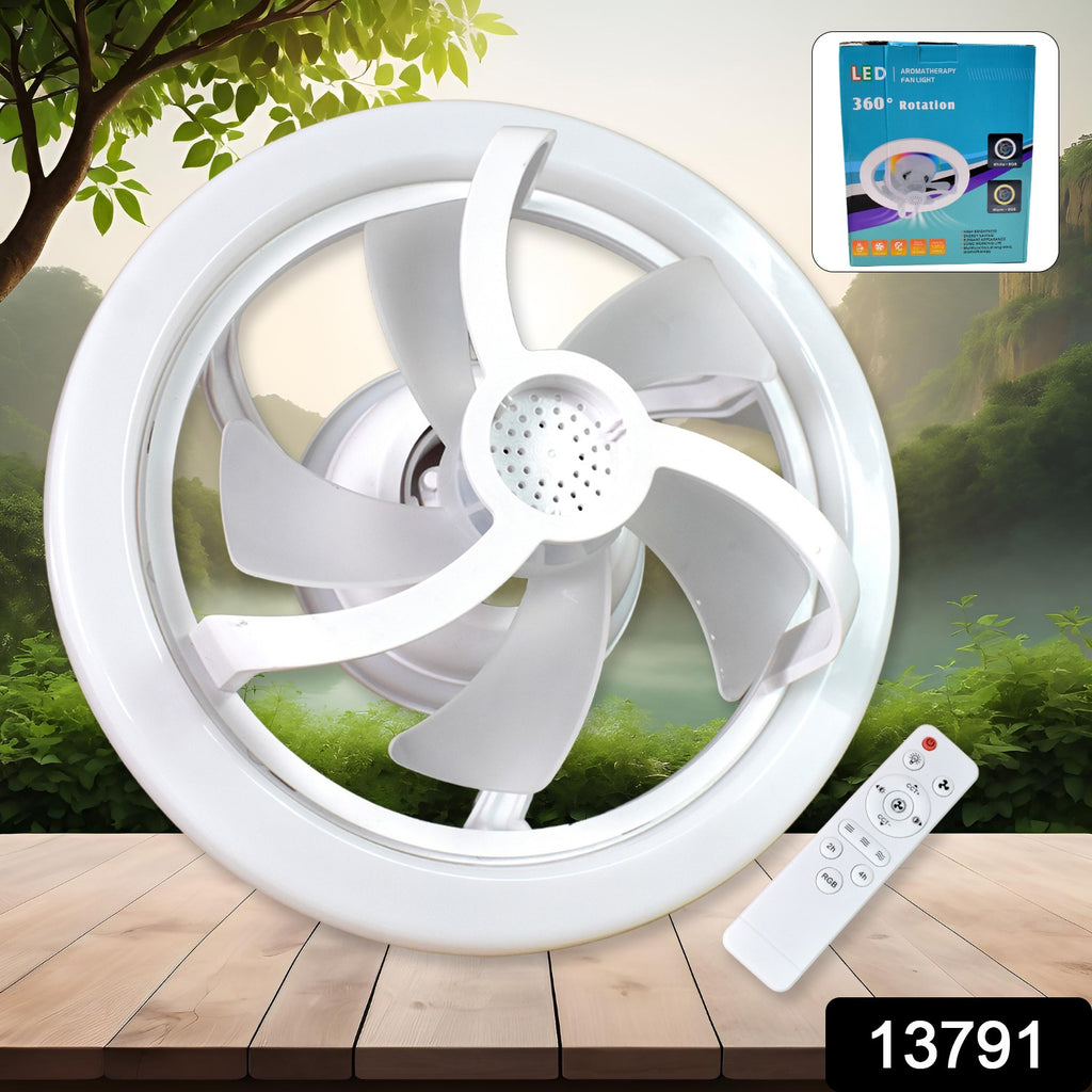 360° Rotation Ceiling Fan with LED Light (1 Pc)