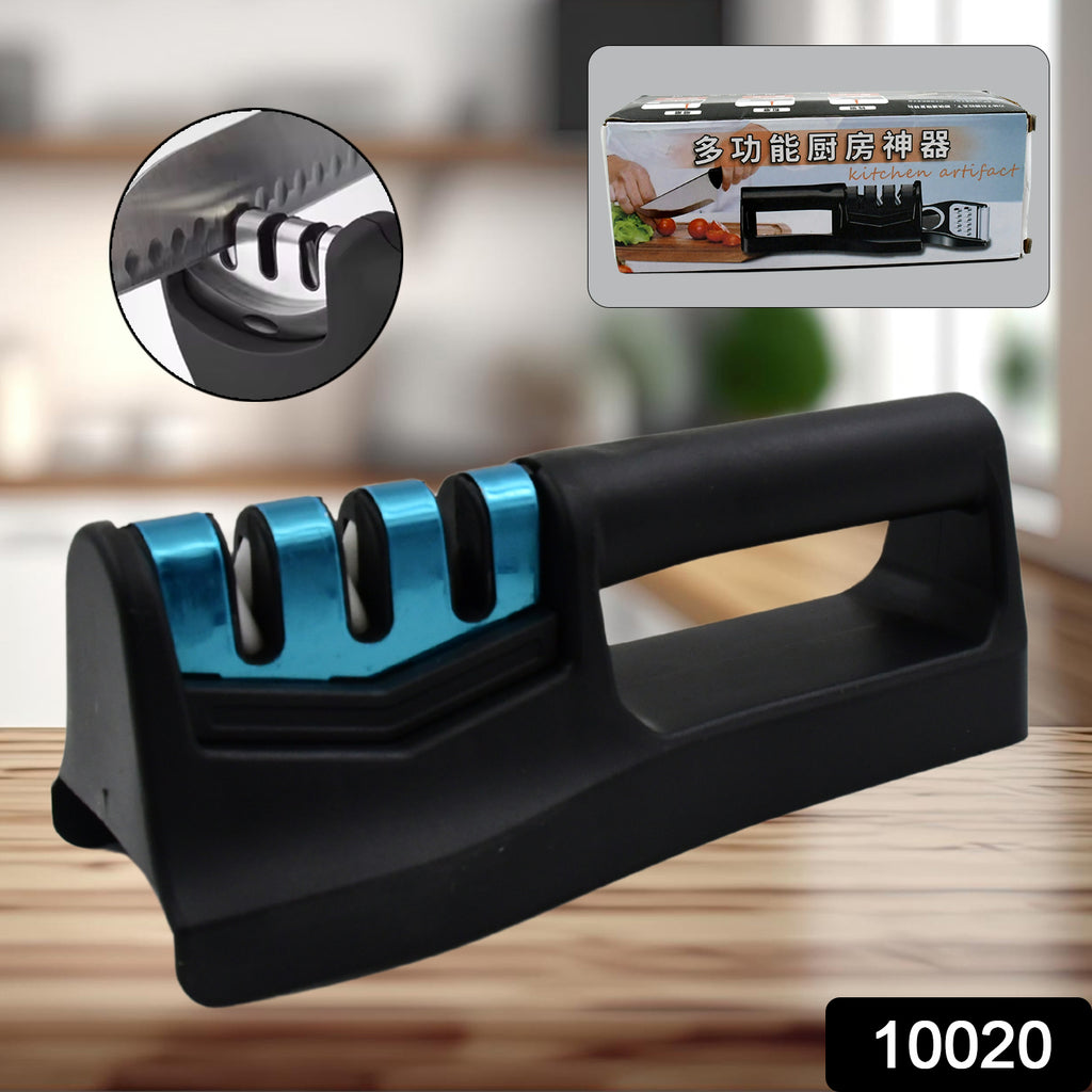 Knife Sharpener with Vegetable Chopper & Fish Scale Remover