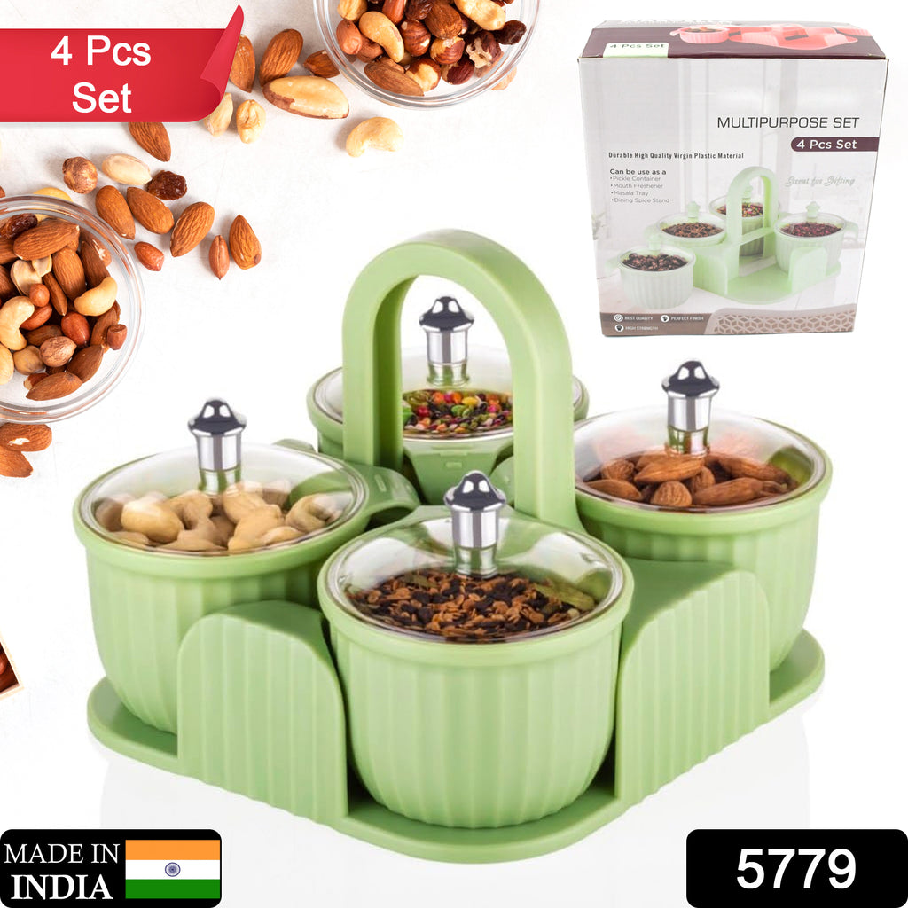 Multipurpose Jar Storage Set for Dry Fruits, 4 Pcs