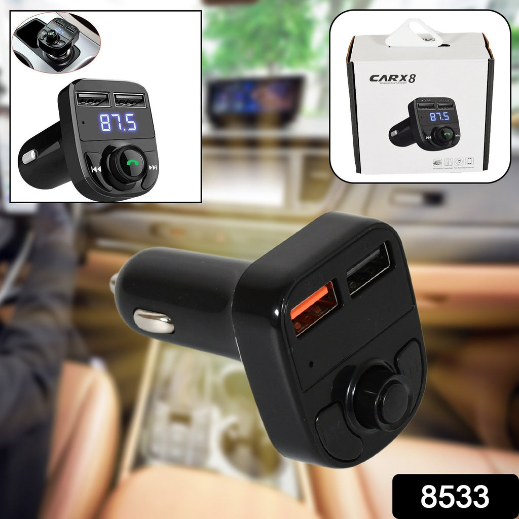 Car-X8 Bluetooth FM Transmitter Hands-free Music Charger