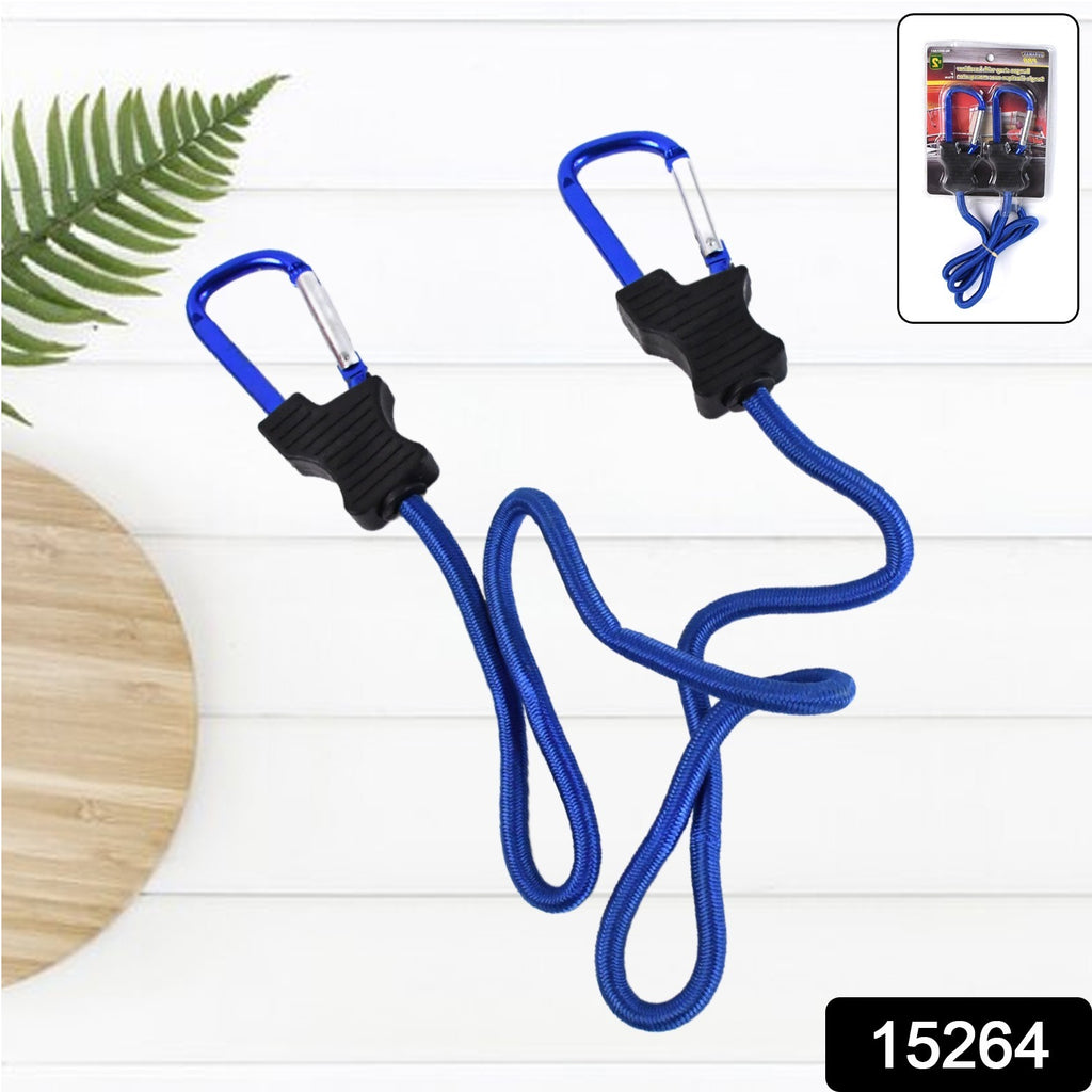 Carabiner Bungee Cords With Hook & Tie-Downs (1 Pc)