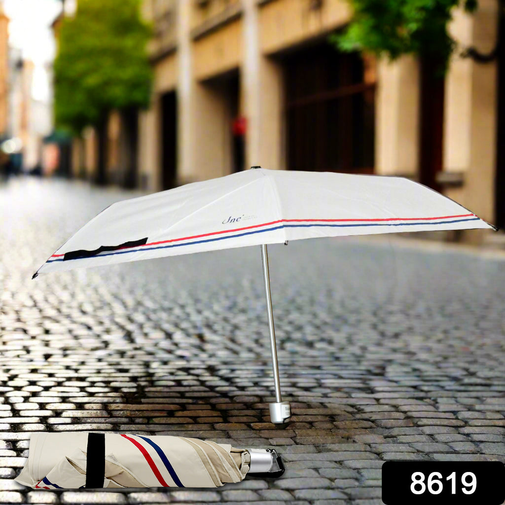 2-Fold Sun & Rain Solid Umbrella, Foldable (1 Pc, Mix Color)