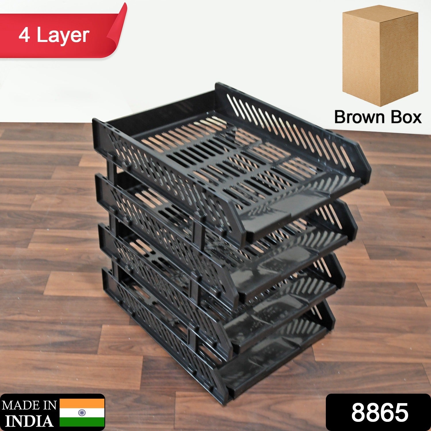 4-Layer File Storage Rack for Office Use (3-Layer Option) – ALL MY WISH