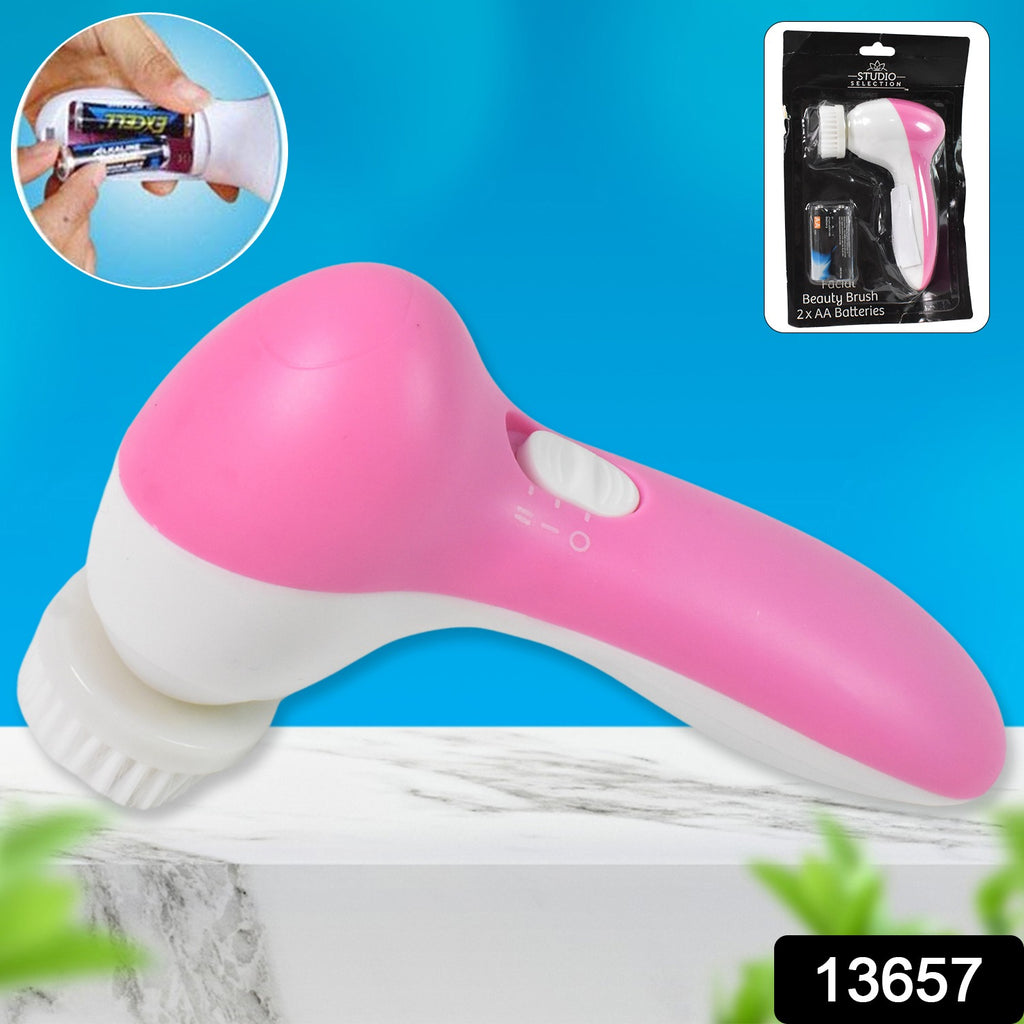 Facial Beauty Brush Massager with 2 AA Battery (1 Pc)