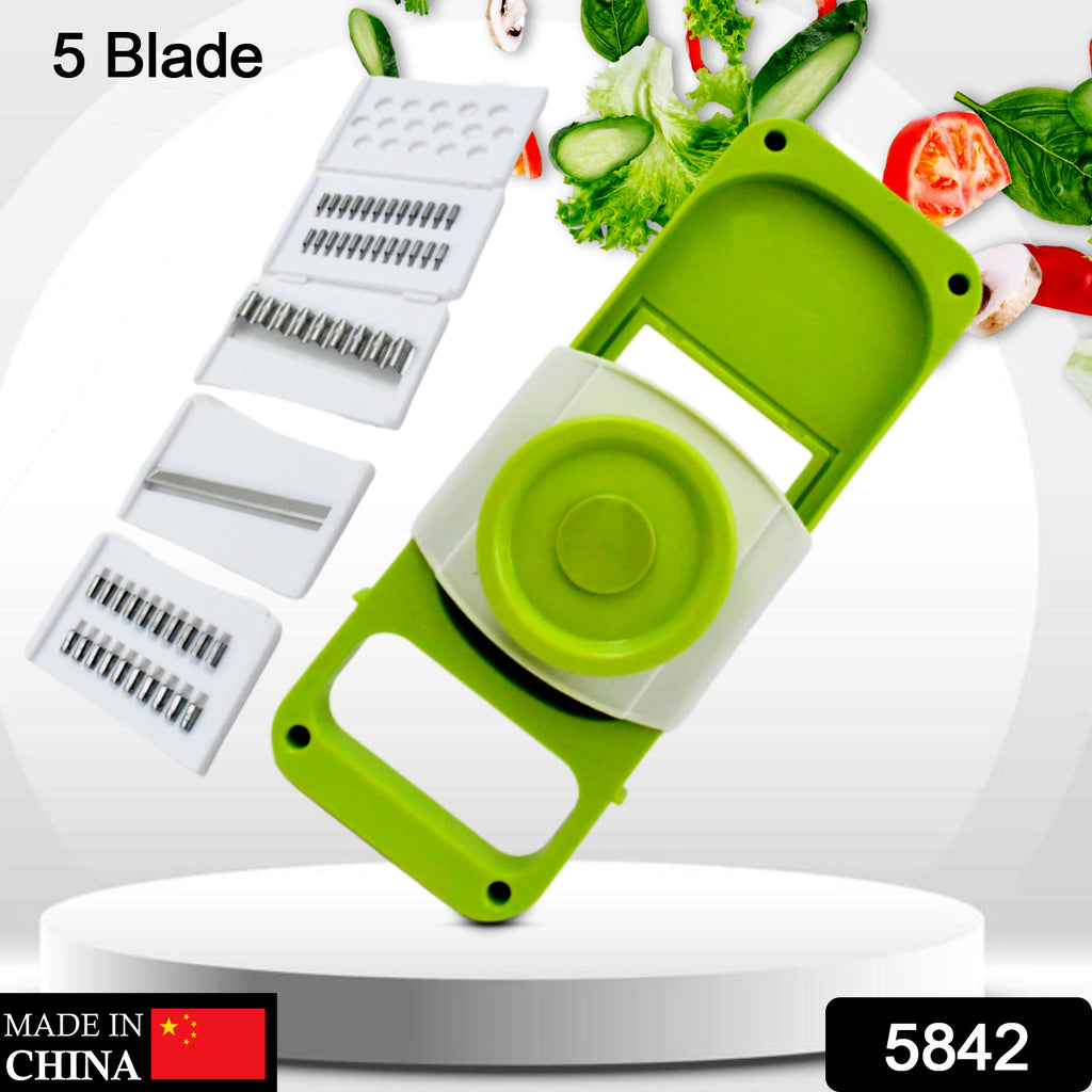 5-in-1 Foldable Vegetable Slicer, Stainless Steel