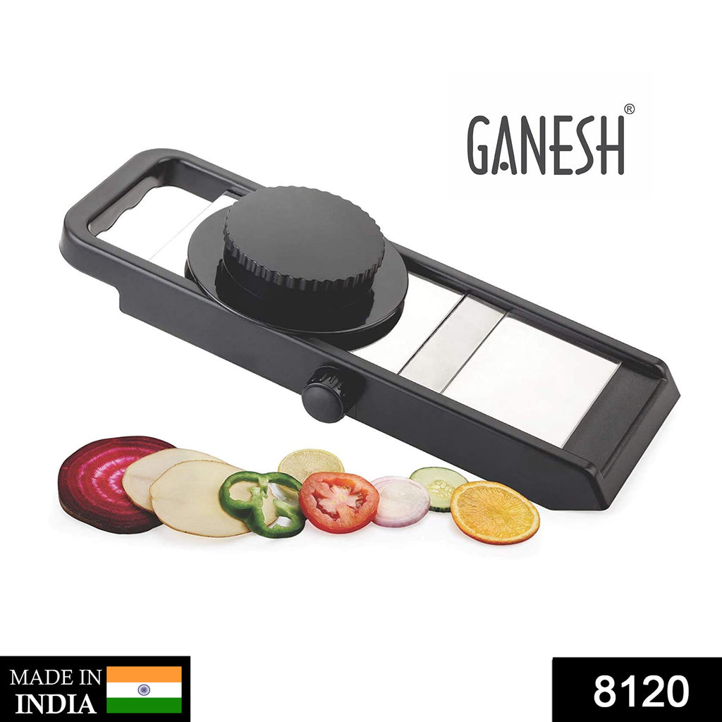 Ganesh Adjustable Plastic Slicer (Black/Silver)