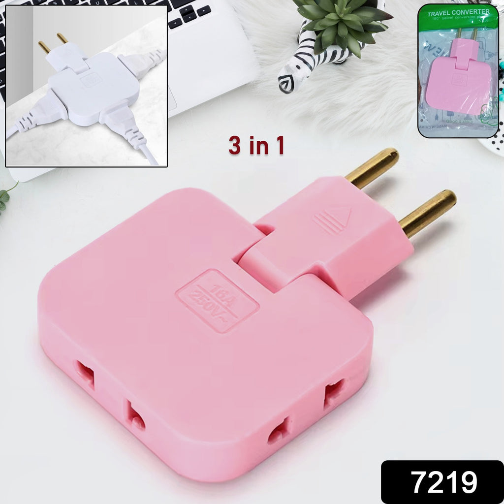 Wireless 3-in-1 Foldable Wall Plug Adapter 1 Pc
