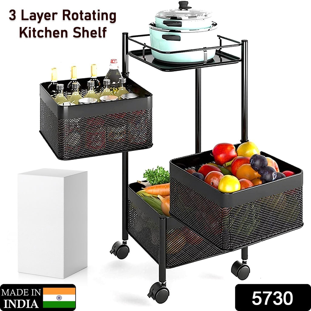 Metal Kitchen Trolley, Square Design, 3/4 Layers