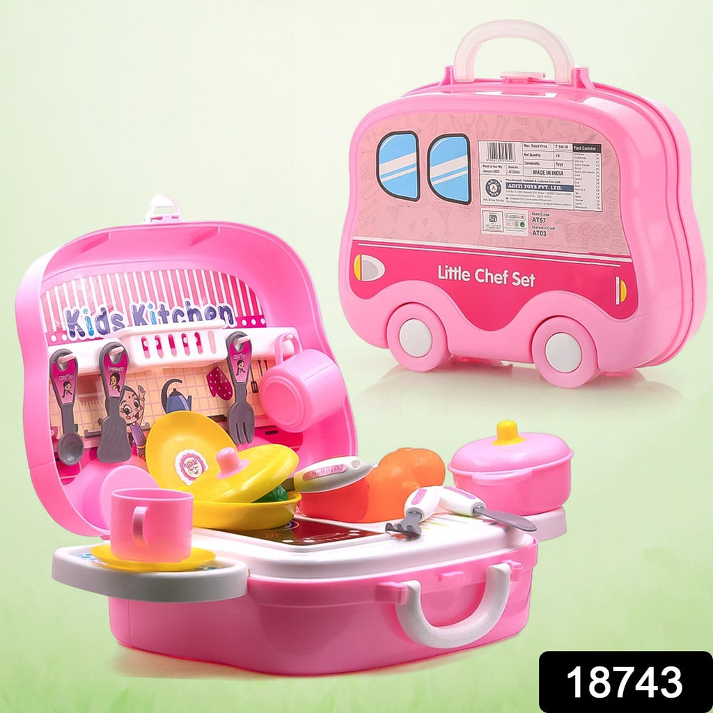 Kitchen Set for Kids Girls Pretend Play Toys (23 Pcs Set)