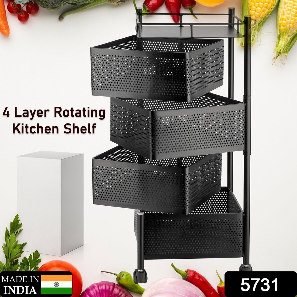 Metal Kitchen Trolley, Square Design, 3/4 Layers