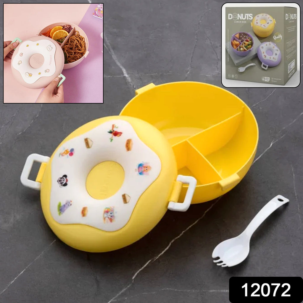 Donut Shaped Insulated 3 Compartment Lunch Box