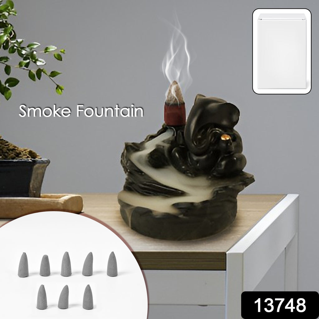 Ganesha Backflow Smoke Fountain with Incense Cones (1 Pc)