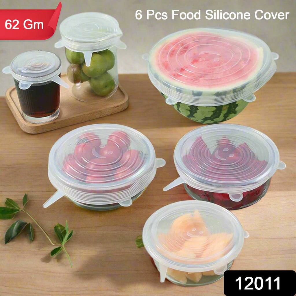 Silicone Food Stretch Lids, 6 Pcs Set (62gm)