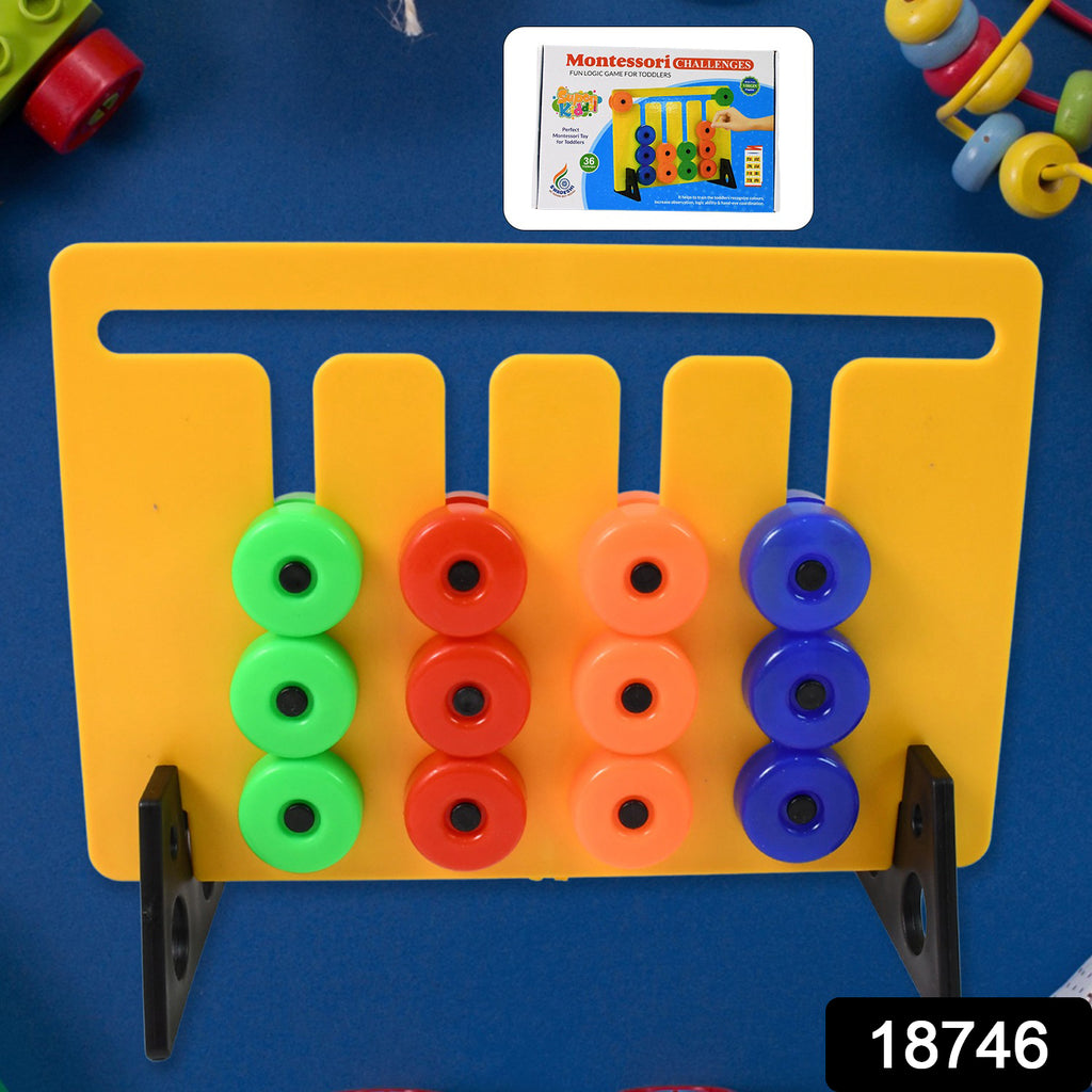 Montessori Slide Puzzles Toys for Kids (36 Challenges)