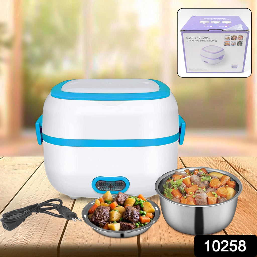 Electric Lunch Box 3 In 1 Food Cooker Steamer (1 Set)