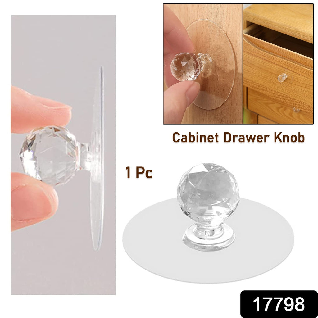 Clear Diamond Crystal Cabinet Drawer Knobs (1 Pc)