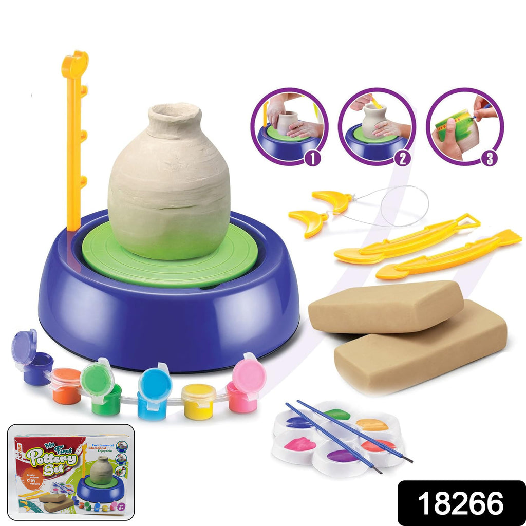 Educational Pottery Wheel Kit Toy for Kids (1 Set)