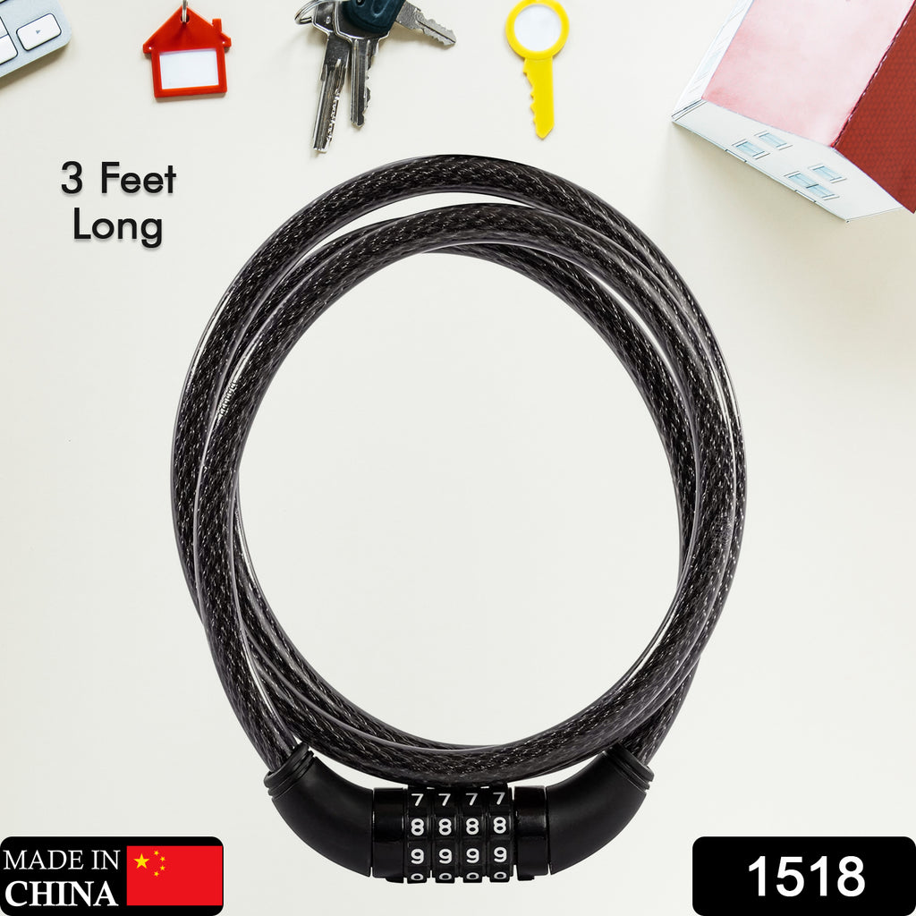 Heavy Duty Plastic Combination Lock for Helmet & More