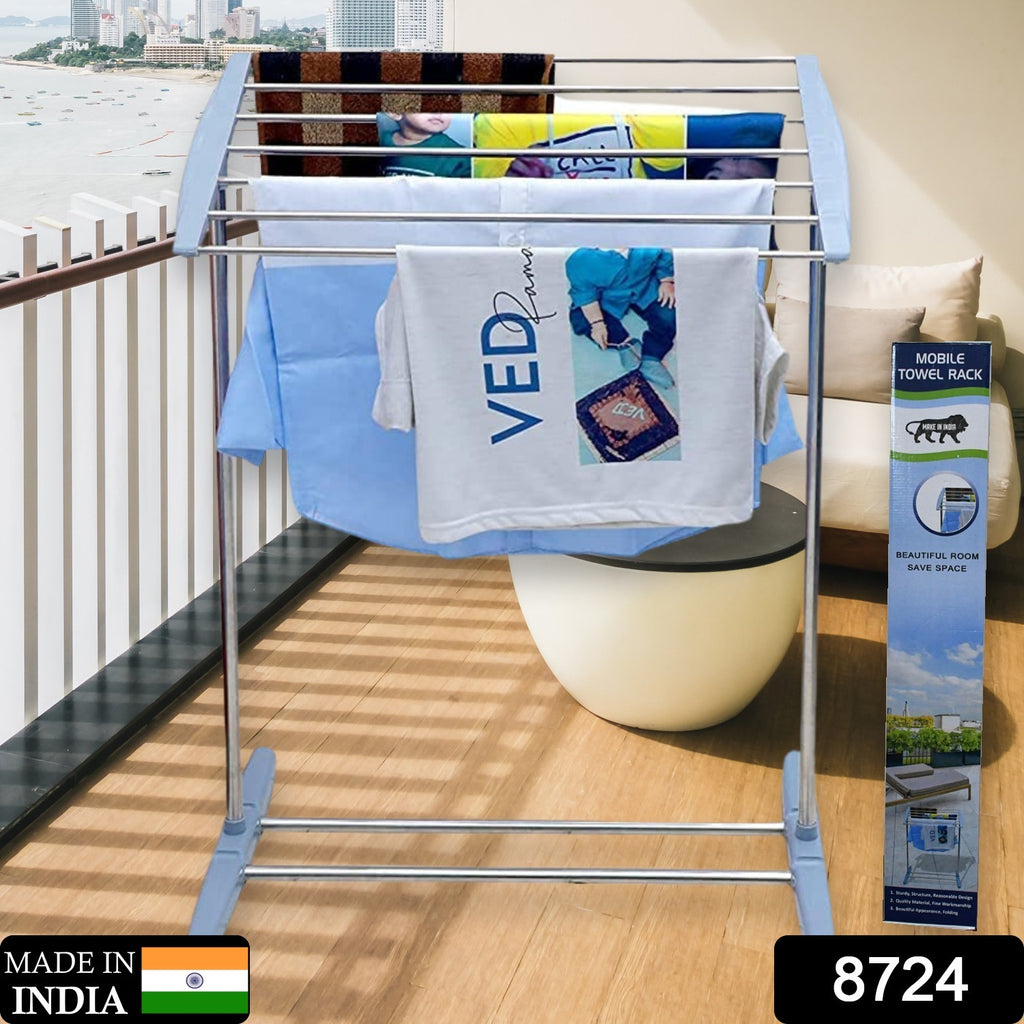 Mobile Towel Rack, Stainless Steel, Foldable Design