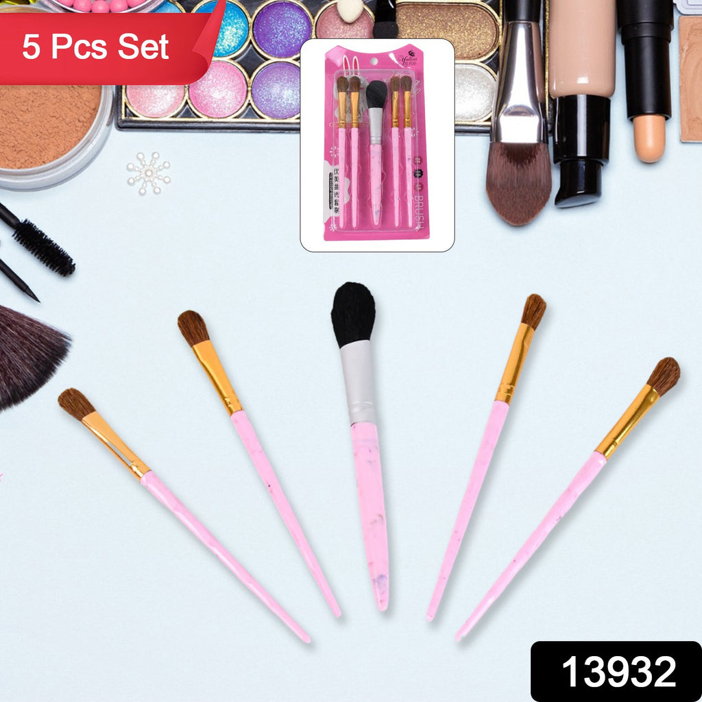 5 Pc Makeup Brush Kit Multicolor 5 Pcs Set