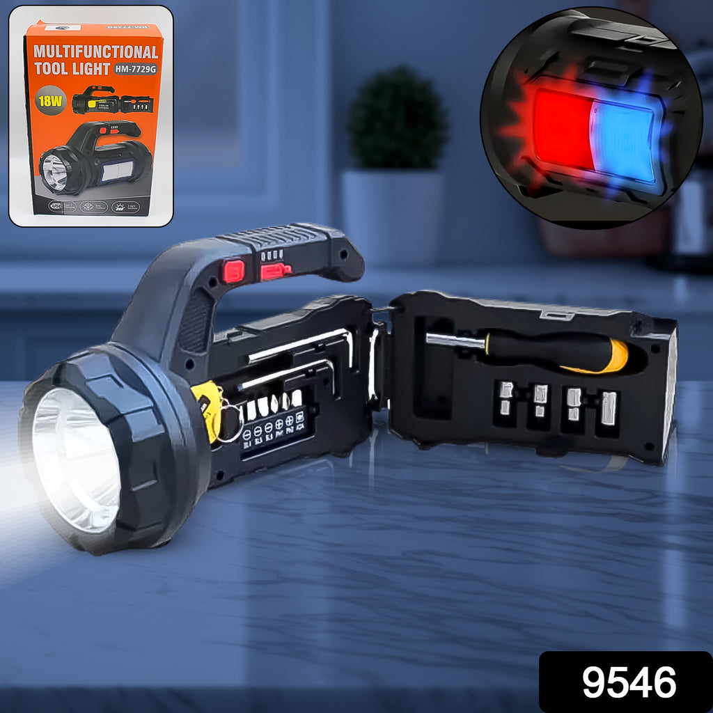 Multi-Function SOS Light with Tool Box & Torchlight (18W)