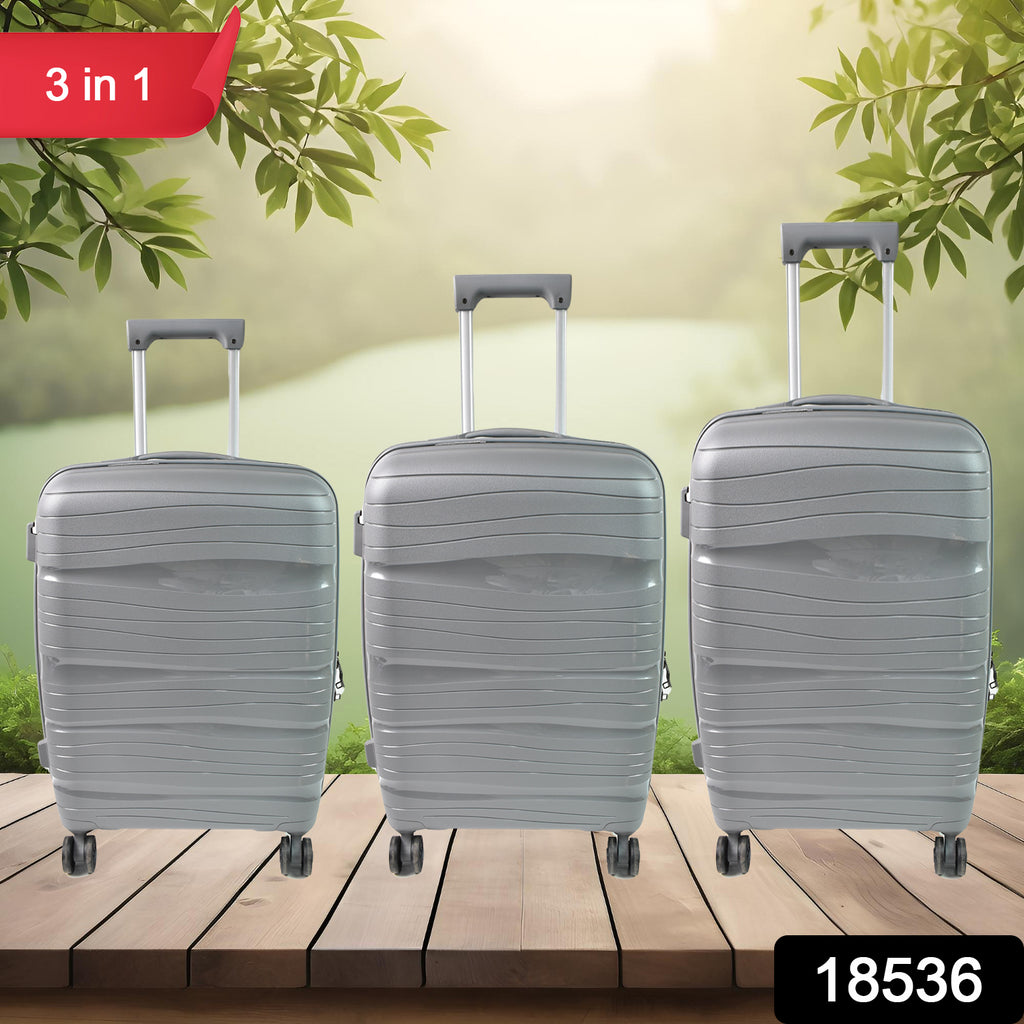 Big 3 In 1 Luggage Set Travel Suitcases With Wheels