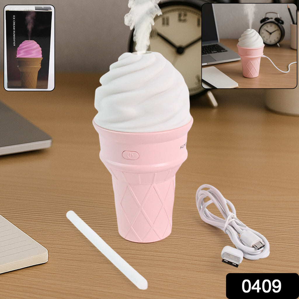 Ice Cream Cone Shape Air Freshener Humidifier (1pc  Pink)