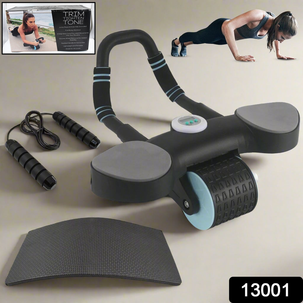 Abdominal Wheel Roller with Elbow Support and Timer (1 Set)