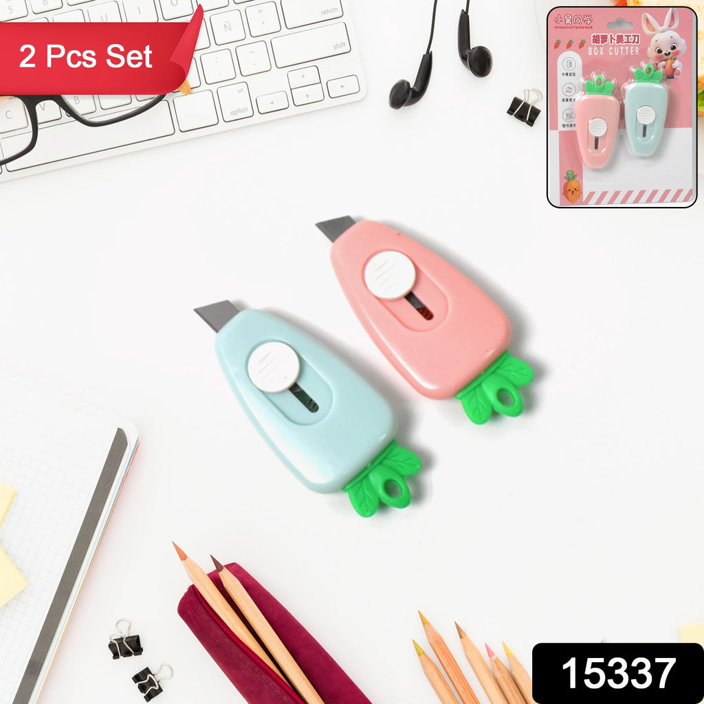 Mini Retractable Utility Knife, Cute Box Cutter (2 Pcs)