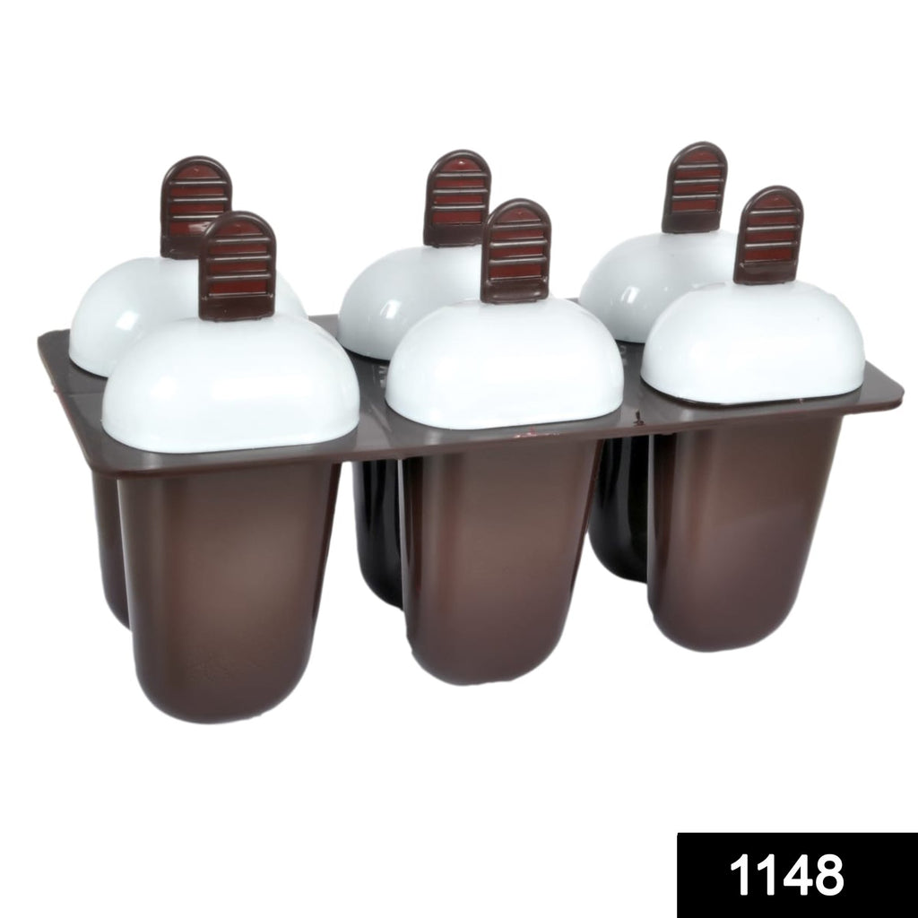 Plastic Ice Candy Maker Kulfi Mould Set (6 Cups)