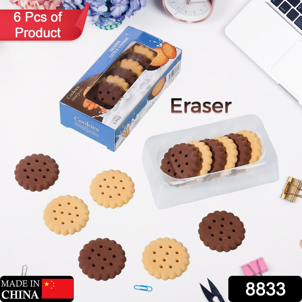 Pack of 6 Erasers, School Stationery, Creative Gift Set