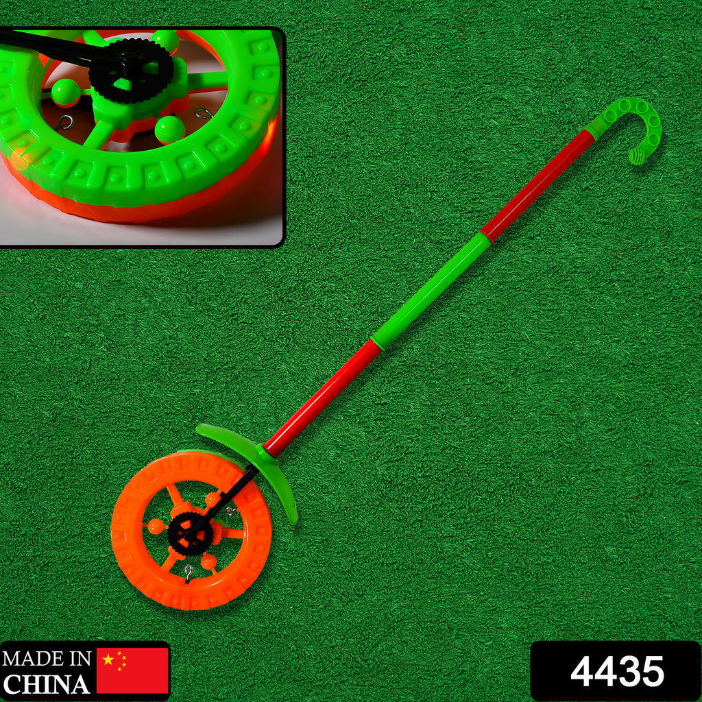Plastic Single Wheel Push Run Toy With Handle